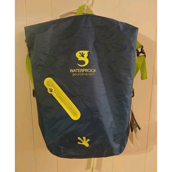 Geckobrands Lightweight 30L Waterproof Backpack Blue Camping Fishing Diving - Picture 1 of 6